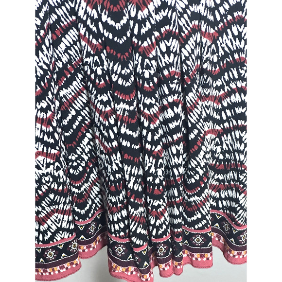 Sanctuary‎ Women’s Black Burgundy & White Sundress Size L Summer Dress - Picture 8 of 16